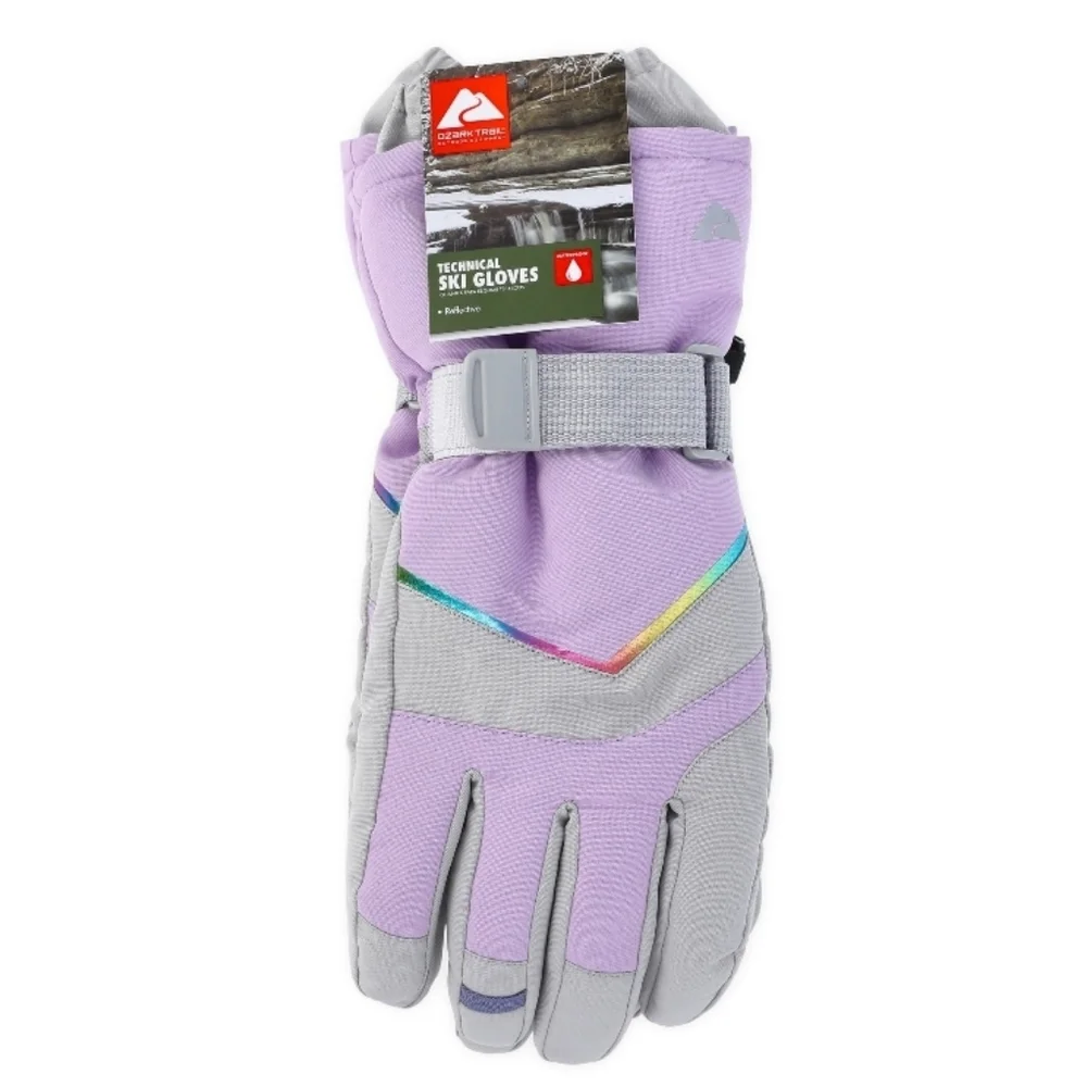 🖐♡Ozark Trail Lavender and Gray Kids Mittens